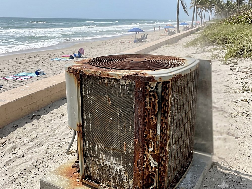 Corroded evaporator coil